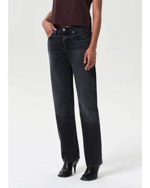 Agolde Blue Wide-Leg Slim Fit Jeans
