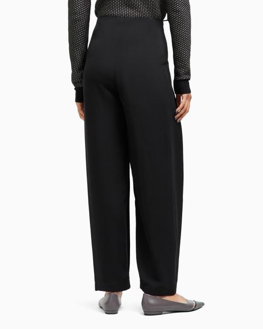 Giorgio Armani Black Pleated Trousers