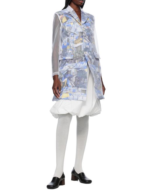 Comme des Garçons Blue Layered Jacket