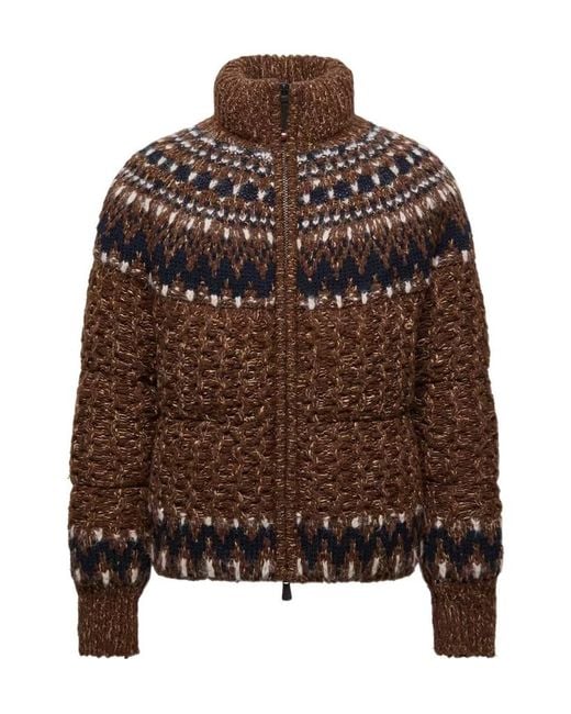 Moncler Brown Grenoble Indren Down Jacket for men