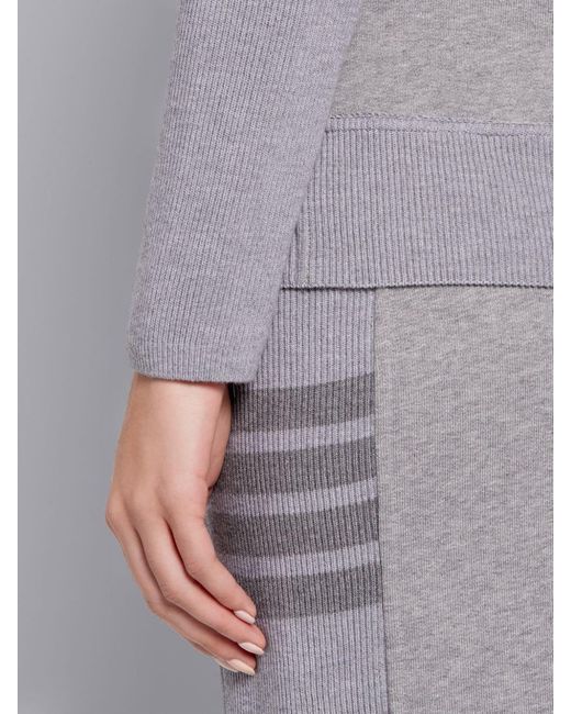 Thom Browne Gray Tonal 4-Bar Loopback Sweatshirt