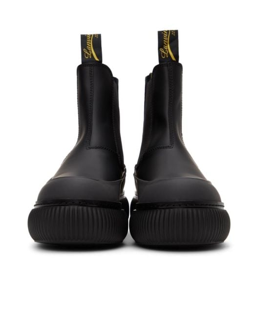 Lanvin Black Double Lifting Ring Short Boots