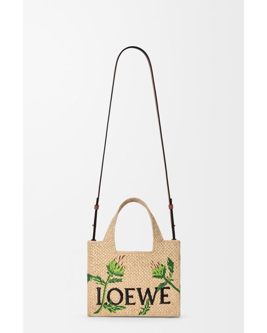 Loewe Green Font Embroidered Open Top Bag