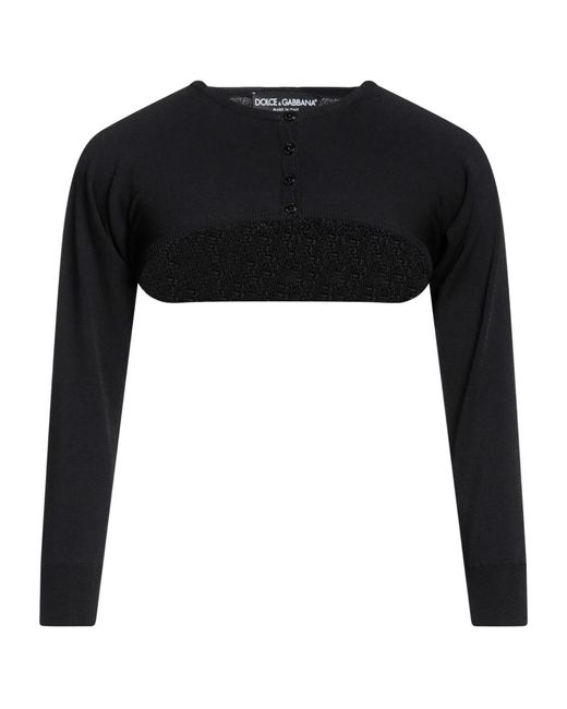 Dolce & Gabbana Black Minimalist Solid Knit Sweater