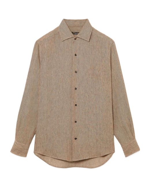Loro Piana Natural André Long-Sleeved Shirt