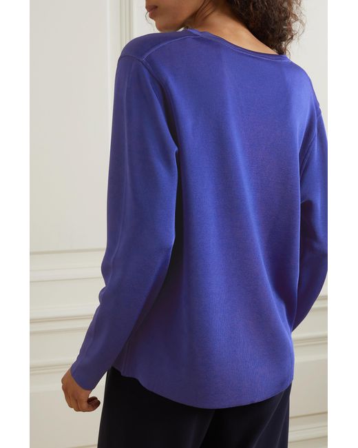 The Row Blue Lucla Knitted Sweater