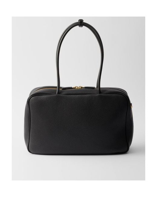 Prada Black Zip-Up Top Handle Bag