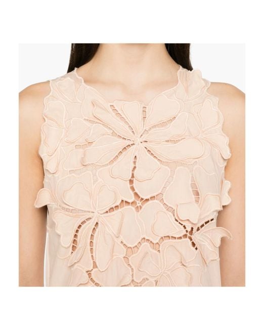 Forte_forte Natural Floral Appliqué Dress