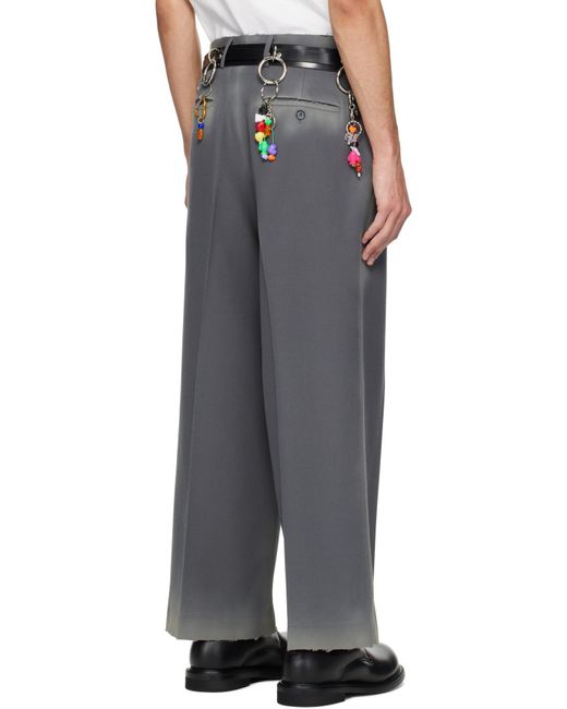 Doublet Gray Dusty Tailored Pants for men