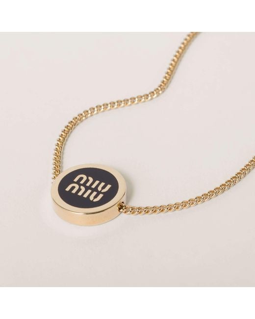 Miu Miu Metallic Enameled Metal Bracelet