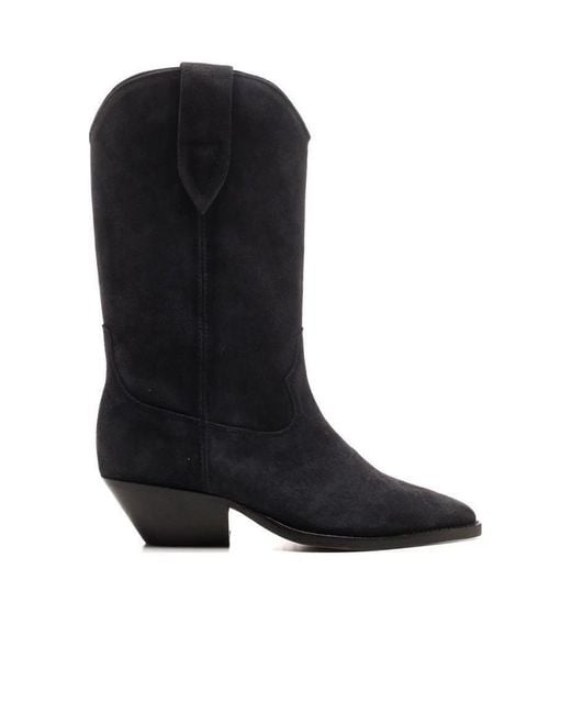 Isabel Marant Black Duerto Block Heel Boots