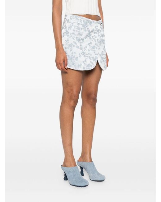 Coperni White Patterned Skirt