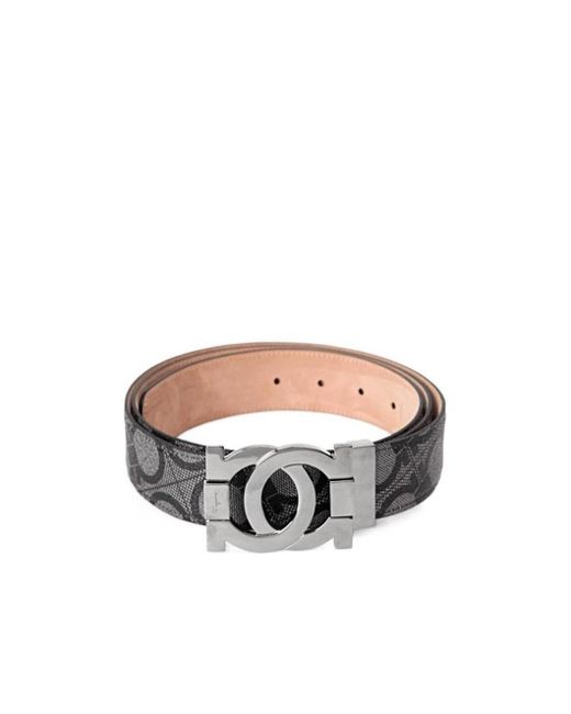 Ferragamo White Logo Belt for men