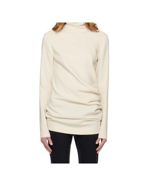 Totême Natural High-Neck Twist Blouse