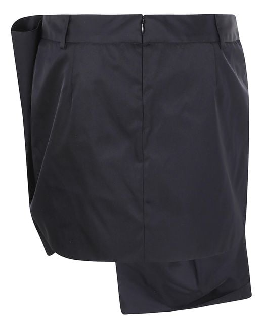 N°21 Blue Draped Bow Mini Skirt