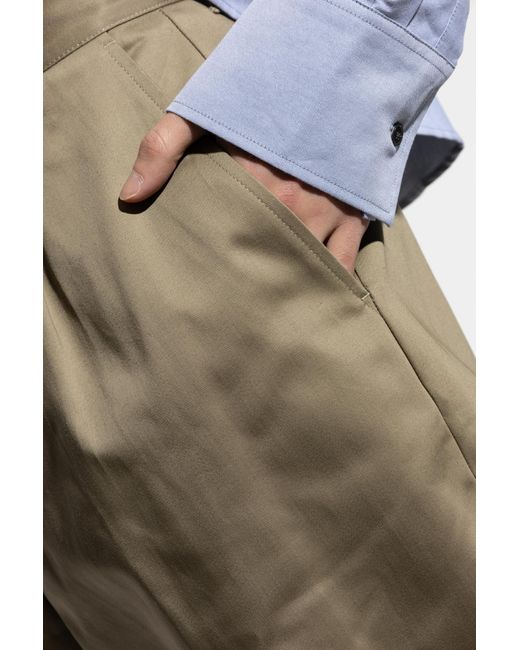 AMI Green Ami Oversized Carrot Trousers for men