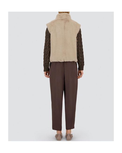 Herno Natural Faux-Fur Sleeveless Vest