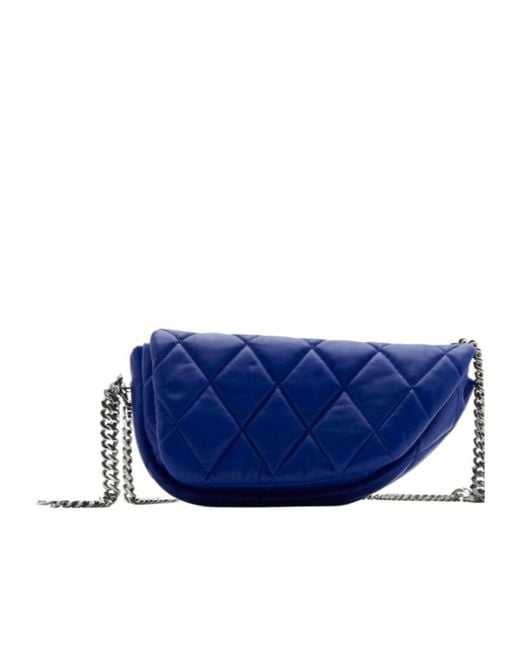 Burberry Blue Shield Lock Quilted Shoulder Bag
