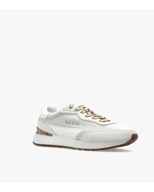 Paul Smith White Round-Toe Low-Top Sneakers for men