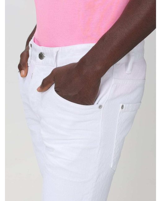 DSquared² White Skater Logo Patch Skinny Jeans for men