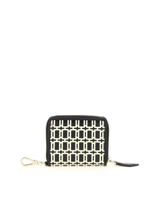 Roger Vivier White Logo Pattern Zipper Wallet