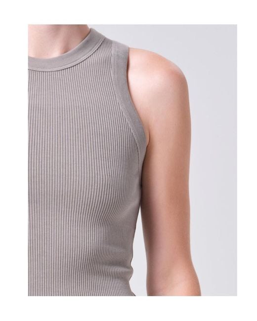 Agolde Blue Leigh Ribbed Tank Top