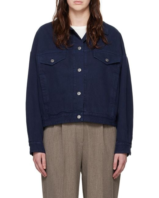 A.P.C. Blue Long Sleeved Buttoned Jacket