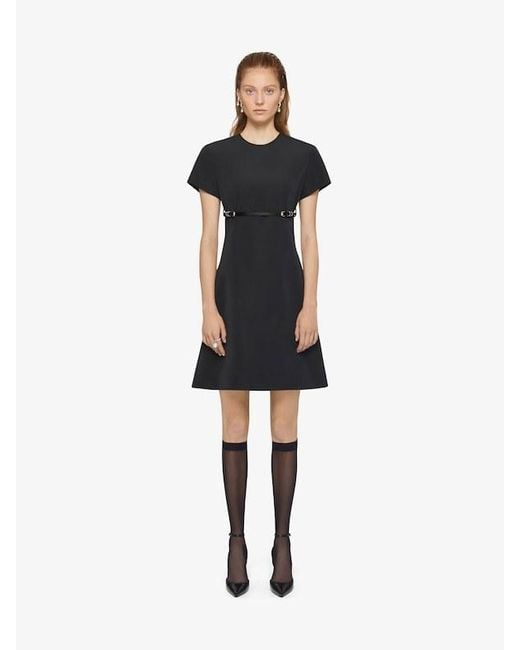 Givenchy Black Voyou Short-Sleeved Midi Dress