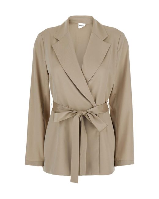 P.A.R.O.S.H. Natural Belted Blazer