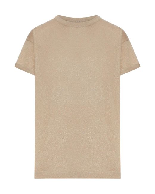 Brunello Cucinelli Pink Short Sleeved Crewneck T-Shirt