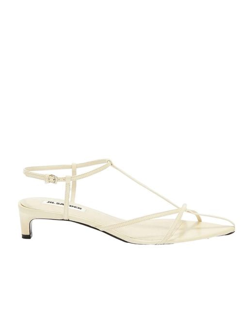 Jil Sander White New Tripon Pointed Toe Sandals