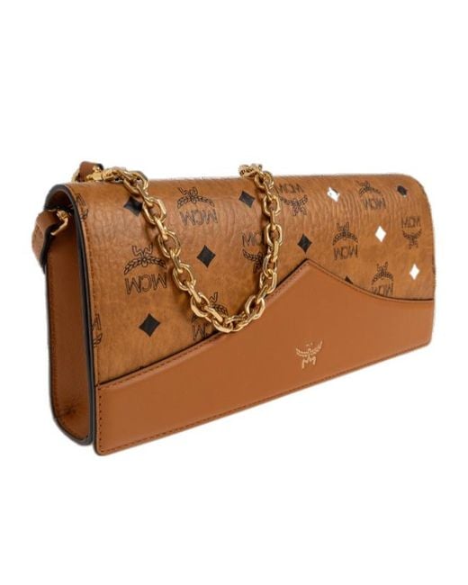 MCM Brown Diamond Shoulder Bag