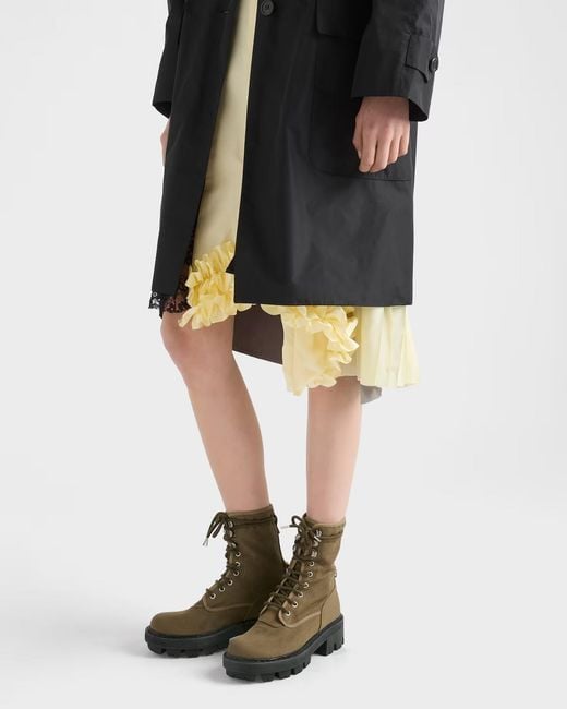 Prada Brown High-Top Lace-Up Boots