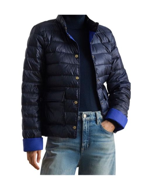 Ralph Lauren Blue Stand-Up Collar Down Jacket