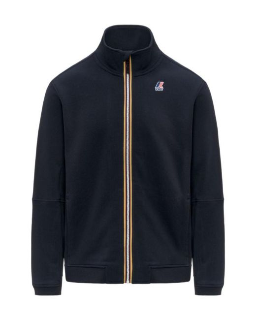 K-Way Blue Pepin High Colloar Sweatshirt for men