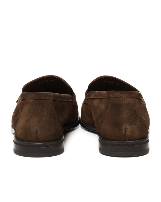Doucal's Brown Nottingham Penny Slot Loafers for men