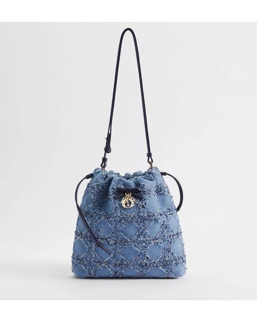 Dior Blue Aable Mini Bucket Bag
