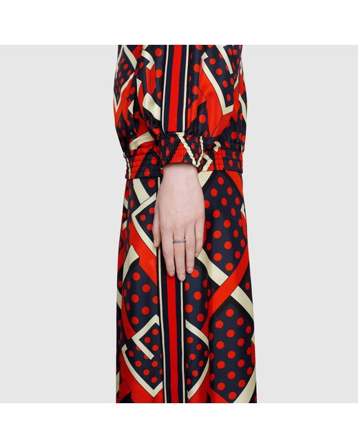 Gucci White Link To Love 18K Studded Ring