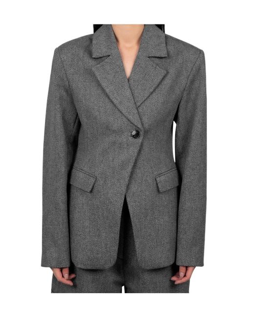 Ganni Gray Suiting Blazer