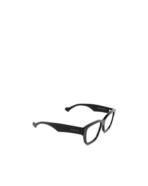 Gucci White Eyewear Rectangle Frame Glasses for men
