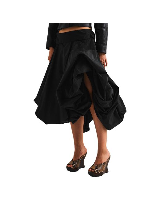 Magda Butrym Black Versatile And Wearable Midi Skirt