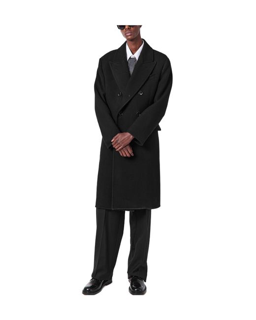 Tom Ford Black Double-Breasted Long Coat for men