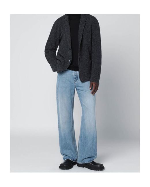 Roberto Collina Black Textured Knit Jacket for men