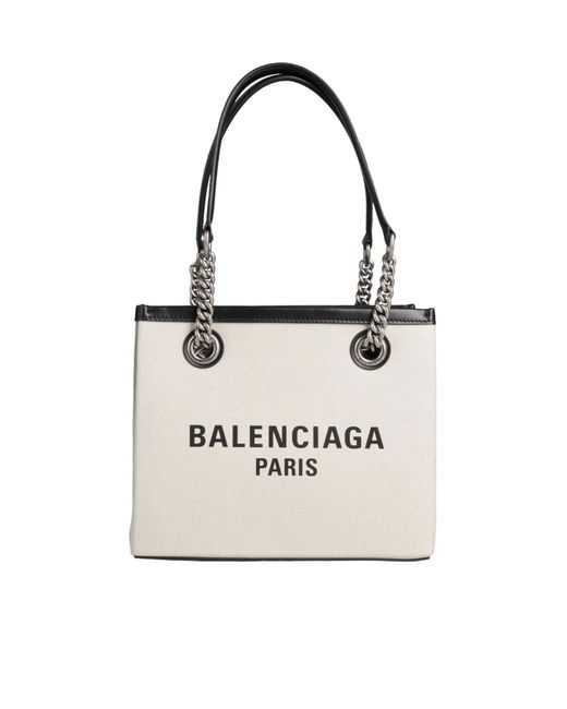 Balenciaga White Logo Handbag