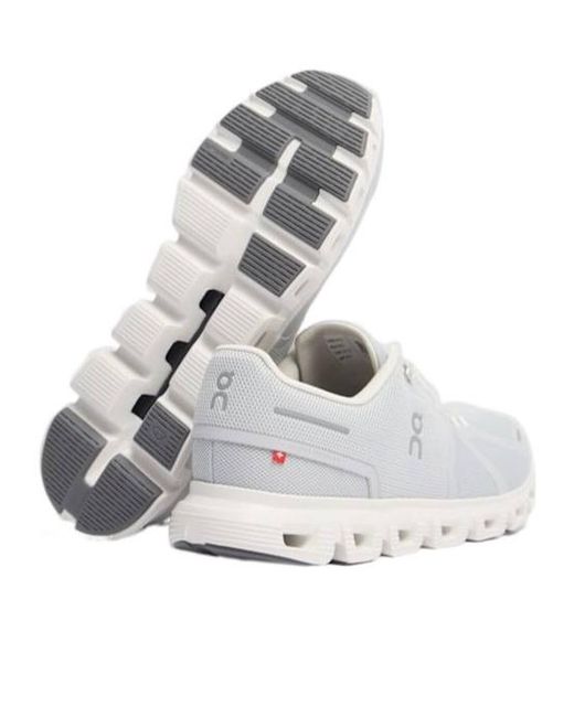 On Shoes White Laceup Thicksoled Sneakers for men