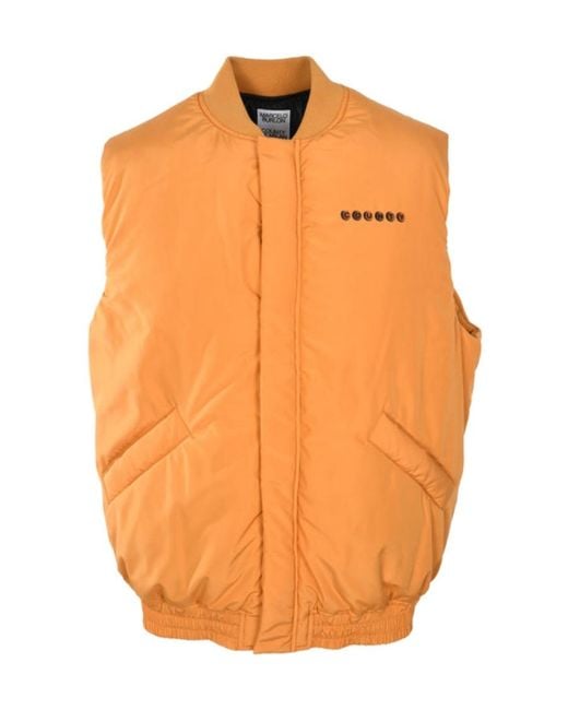 Marcelo Burlon Orange County Sugar Logo-Print Padded Gilet for men