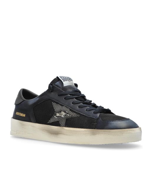 Golden Goose Deluxe Brand Black Stardan Lace-Up Sneakers for men