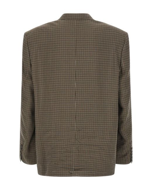 Balenciaga Green Checked Pattern Blazer for men