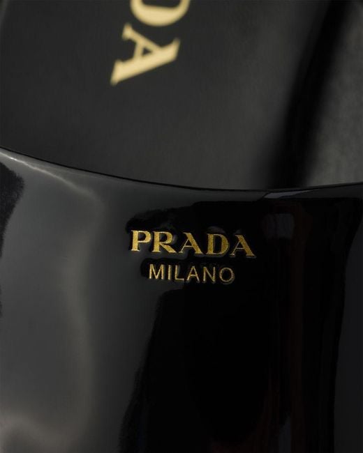 Prada Black Slip-On Thong Sandals