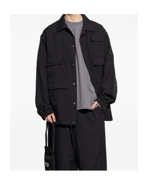 Y-3 Blue Drawstring Hem Jacket for men